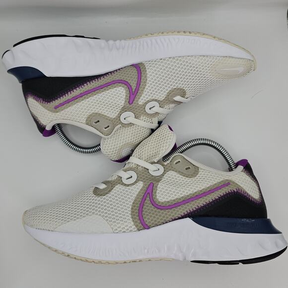 Nike Renew Run Platinum Tint Vivid Purple Womens 8.5 Shoes Sneakers - Picture 9 of 12